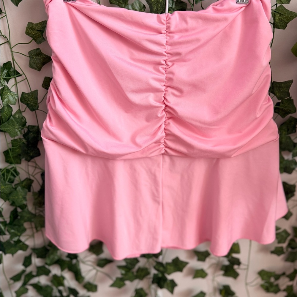 Pink Ruched Tank Top